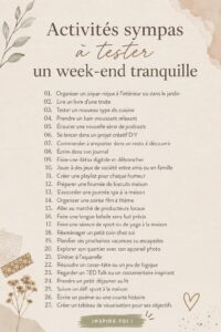 Activités créatives à faire pendant le week-end, avec des fournitures colorées et inspirantes.