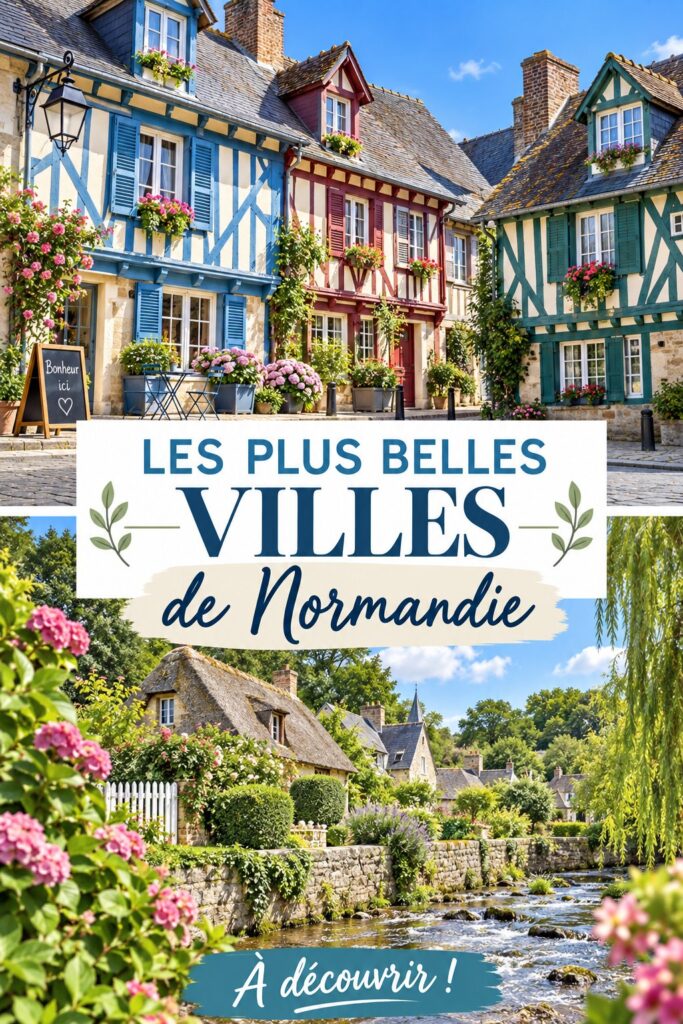 Un village pittoresque en Normandie avec des maisons à colombage