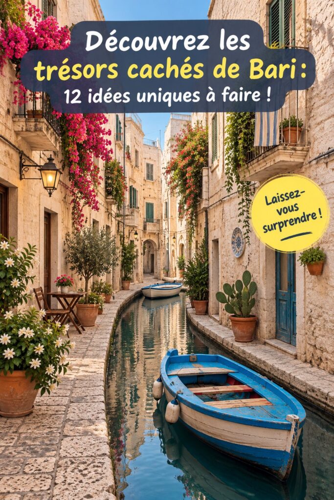 Vue ensoleillée des ruelles de Bari, révélant ses trésors cachés.
