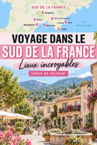 Un panorama des magnifiques paysages du sud de la France, incluant mer, collines et villages pittoresques.