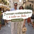 Femme en tenue élégante flânant dans une rue italienne pittoresque, illustrant le dress code idéal.
