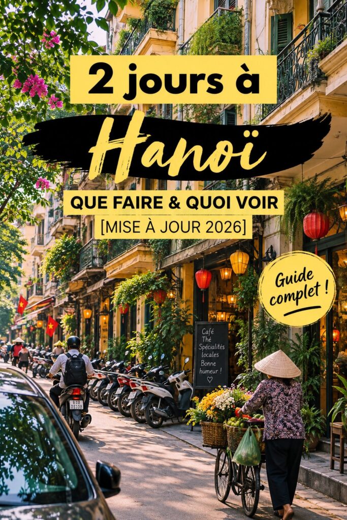 Vue panoramique de Hanoi avec son lac emblématique