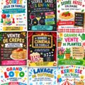 Événement scolaire avec des activités manuelles pour collecter des fonds