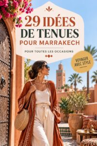 Femme portant une tenue inspirée du style marocain, chic et décontractée.