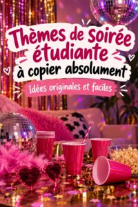 Thèmes variés de soirée pour étudiants avec décorations brillantes