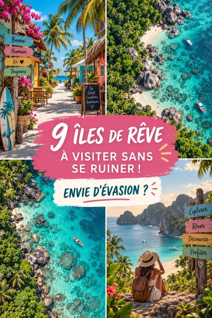Une plage paradisiaque sur une île accessible et abordable