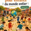 Des enfants s'amusant autour de jeux traditionnels du monde entier