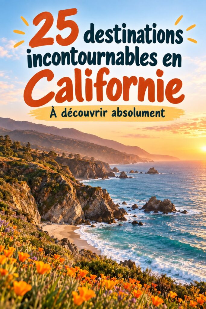 Scène pittoresque d'un lieu unique en Californie, montrant la beauté naturelle et la créativité.