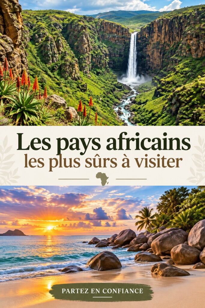 Vue panoramique d'un paysage accueillant dans un pays africain sûr à visiter.