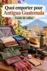 Femme en tenue colorée explorant Antigua Guatemala