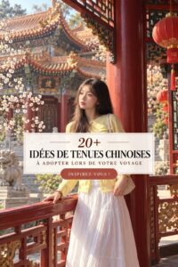 Tenues chinoises modernes pour femmes, colorées et élégantes, parfaites pour un voyage en Chine.