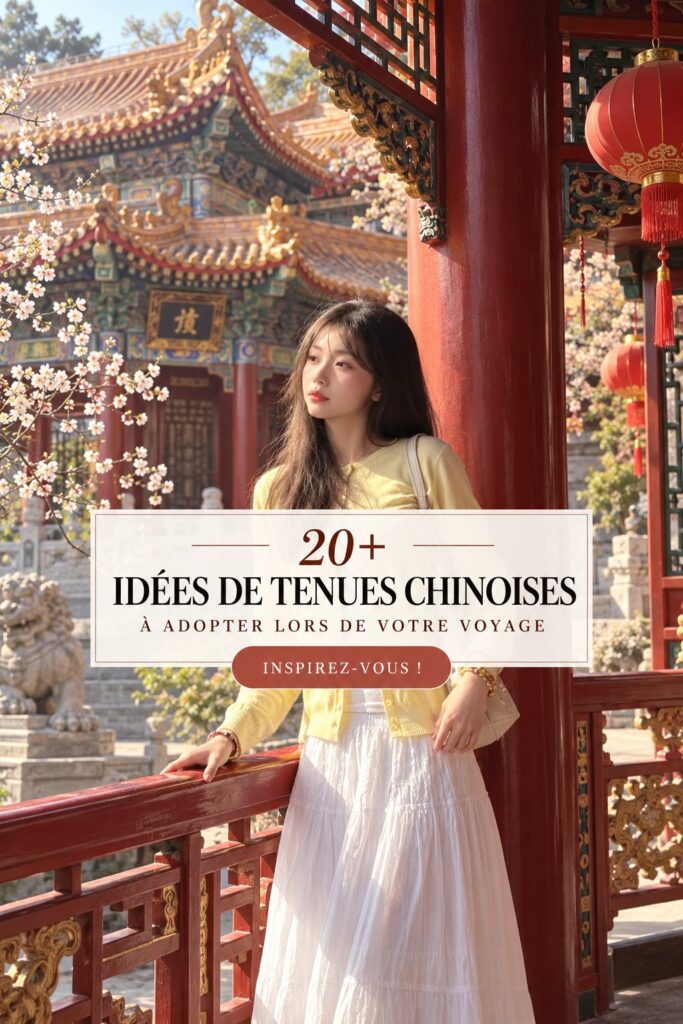 Tenues chinoises modernes pour femmes, colorées et élégantes, parfaites pour un voyage en Chine.
