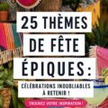 Montage de plusieurs scènes de fêtes avec des thèmes variés et décorations colorées
