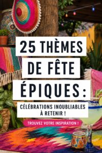 Montage de plusieurs scènes de fêtes avec des thèmes variés et décorations colorées