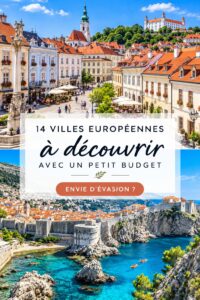 Vue d'une ville européenne colorée idéale pour un voyage économique