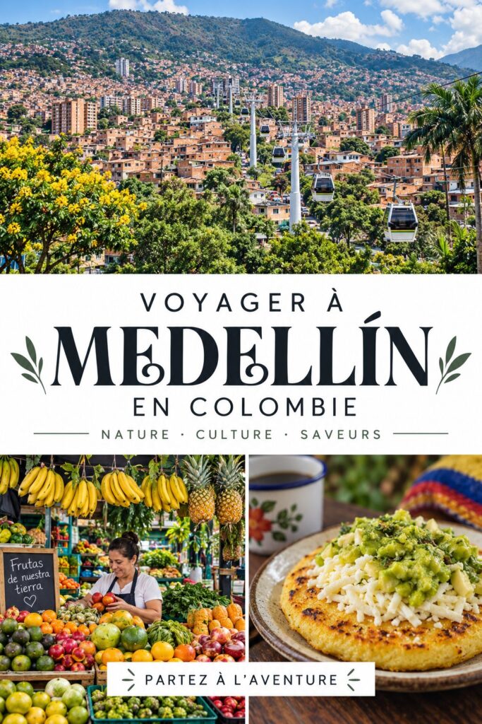 Vue panoramique de Medellin avec des montagnes en arrière-plan, illustrant la beauté de la ville.