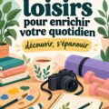 Femme pratiquant un loisir créatif, entourée de matériel artistique.