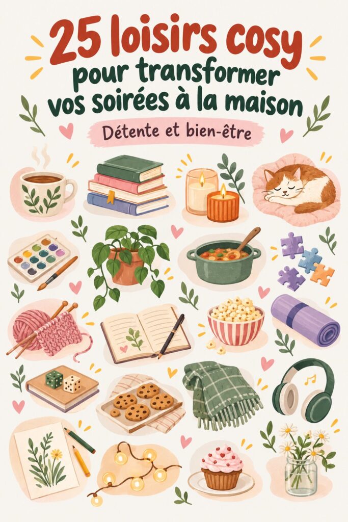 Un coin cosy avec des coussins, des livres et des matériaux d'art pour des loisirs créatifs chez soi.