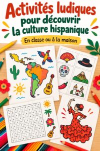 Activités manuelles représentant l'héritage hispanique, idéale pour des moments créatifs en famille.