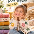 Cardigan fait main pour enfant en tricot