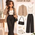 Femme portant une tenue élégante et colorée pour impressionner lors d'un événement.