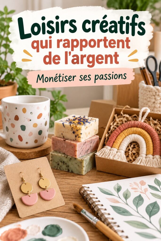 Image d'une femme créant des objets artisanaux rentables avec ses mains.