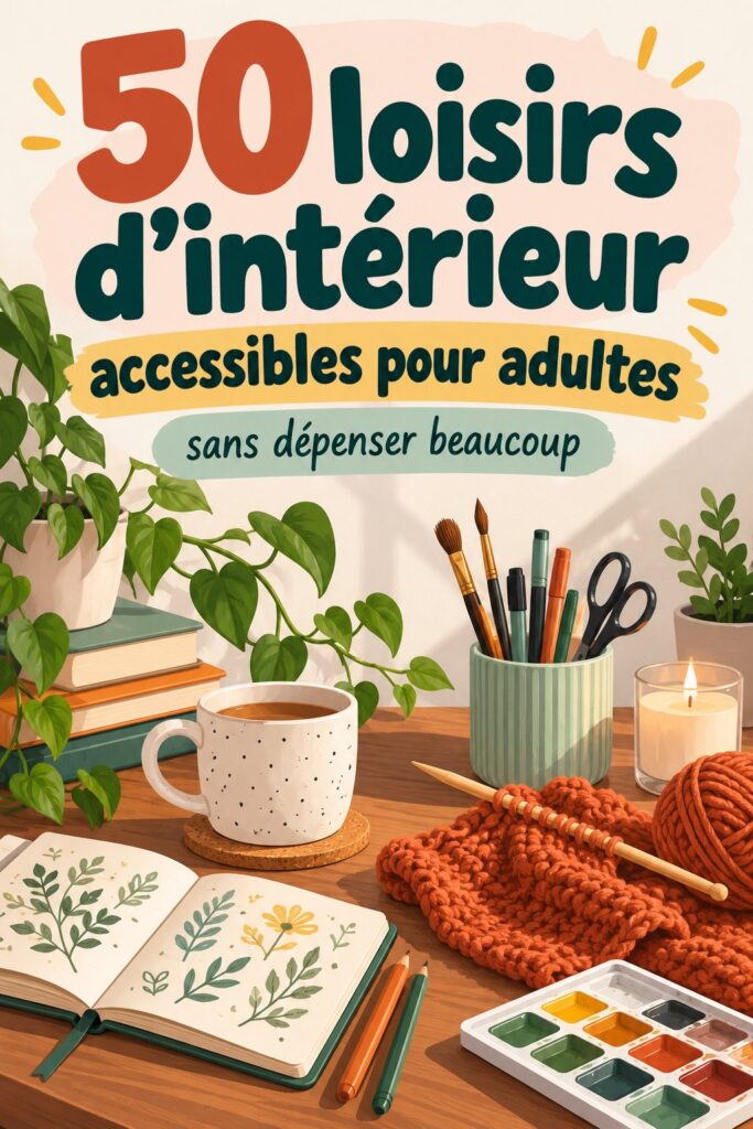 Un espace créatif accueillant avec fournitures pour des loisirs d'intérieur abordables.