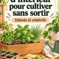 Femme s'adonnant à des loisirs d'intérieur créatifs chez elle, avec des fournitures de bricolage