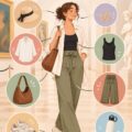 Femme élégamment vêtue avec un look confortable pour une visite au musée