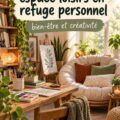 Un espace loisir chaleureux et créatif avec des fournitures artistiques